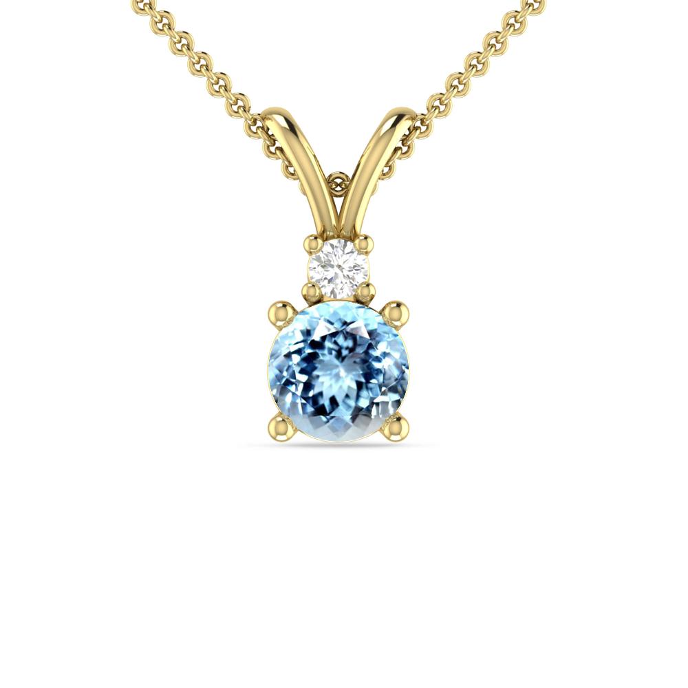 Yellow Gold - Aquamarine