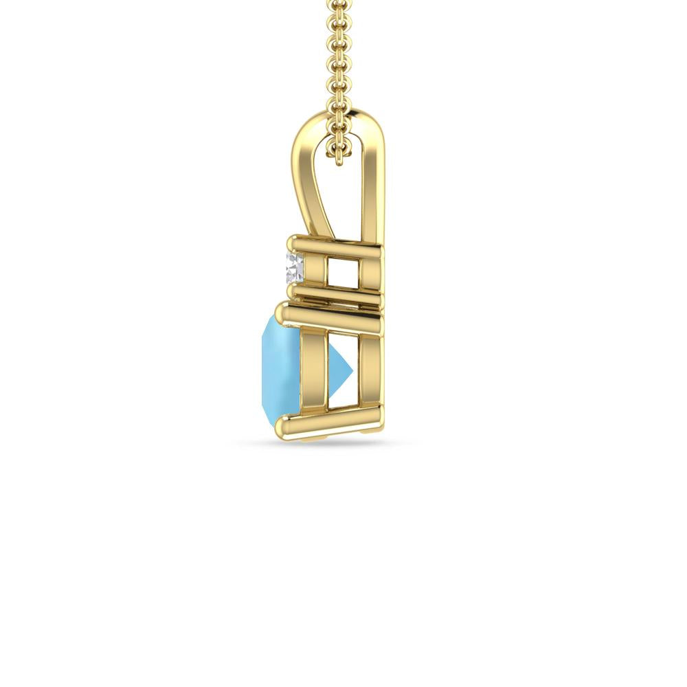 Yellow Gold - Aquamarine