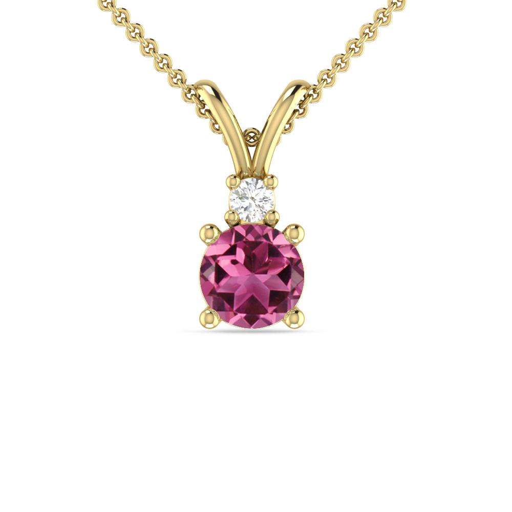 Yellow Gold - Pink Tourmaline