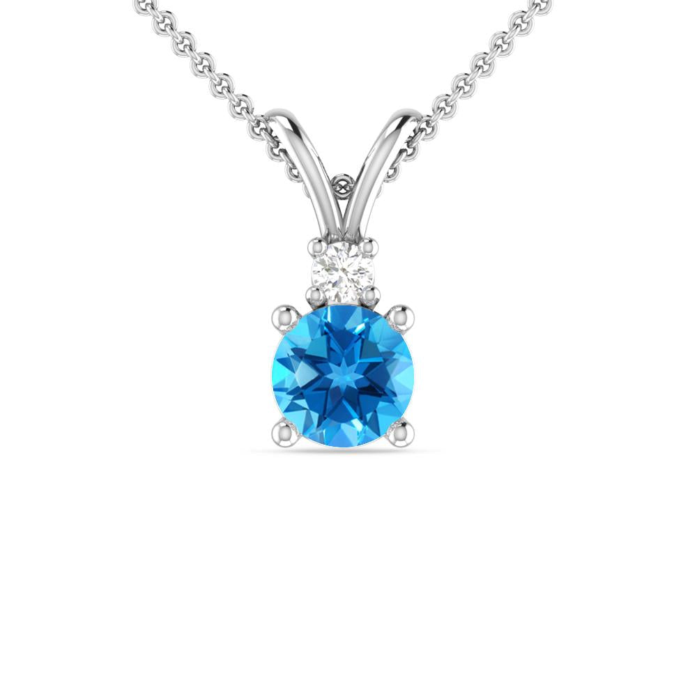 White Gold - Blue Topaz