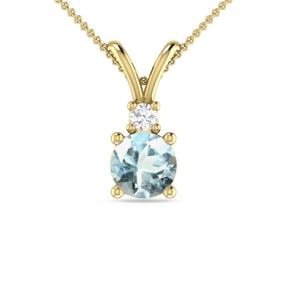 Yellow Gold - Aquamarine