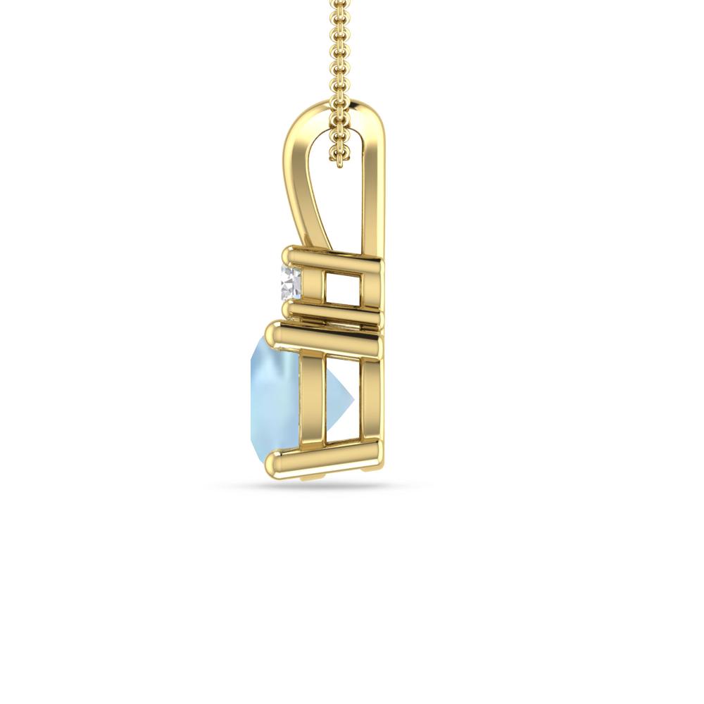 Yellow Gold - Aquamarine