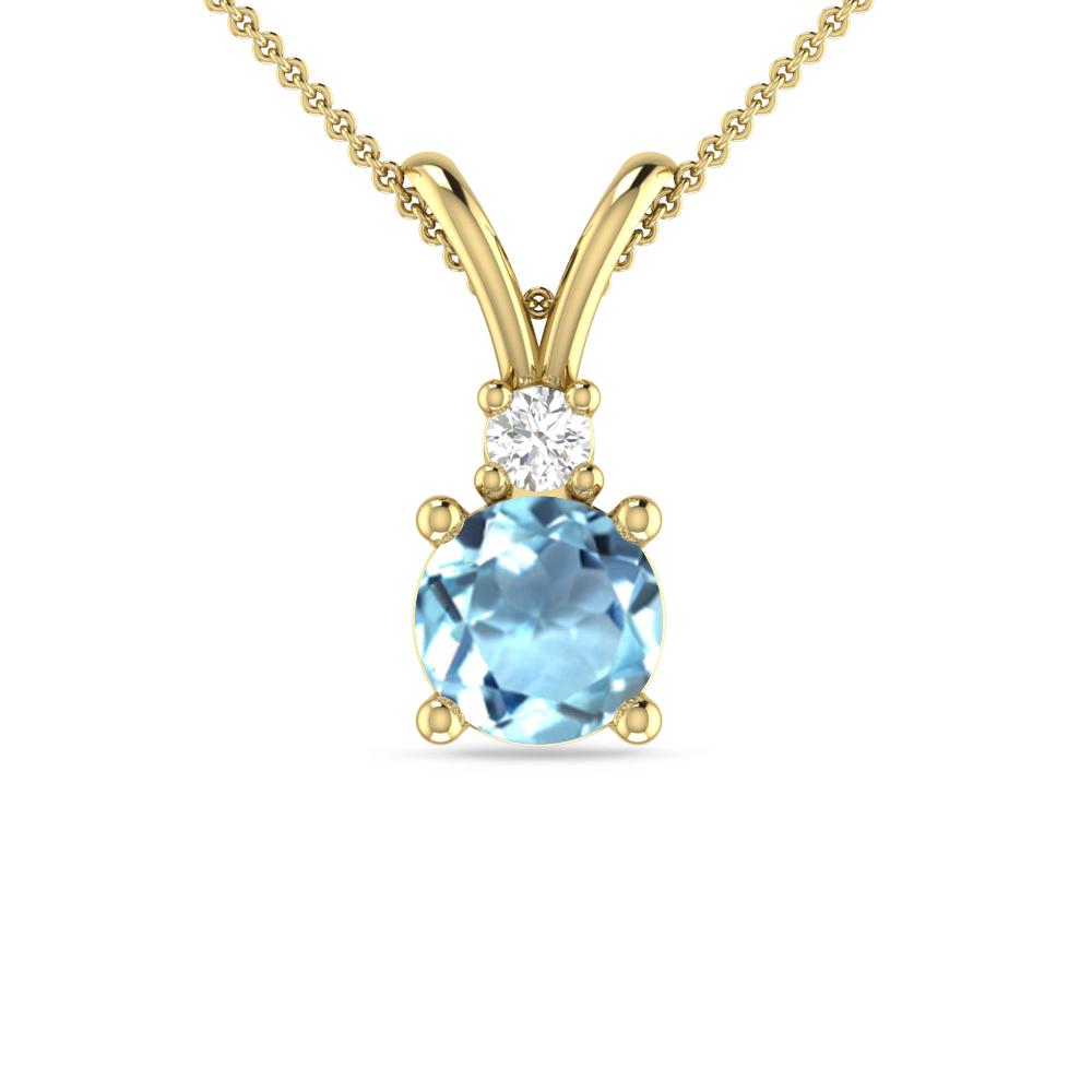 Yellow Gold - Aquamarine