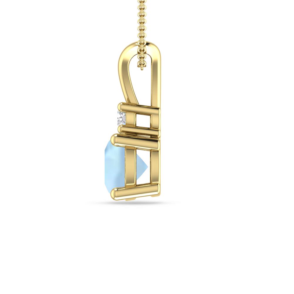 Yellow Gold - Aquamarine