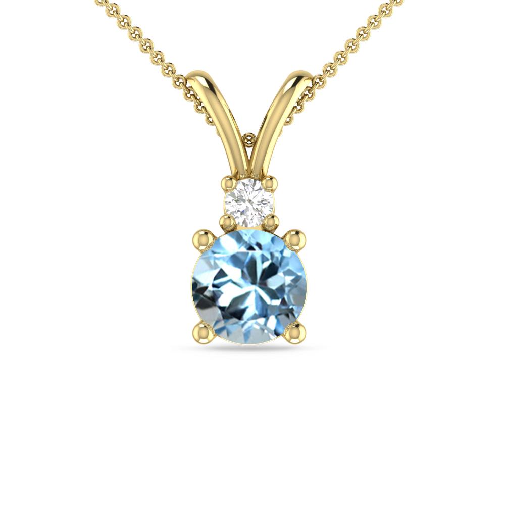 Yellow Gold - Aquamarine