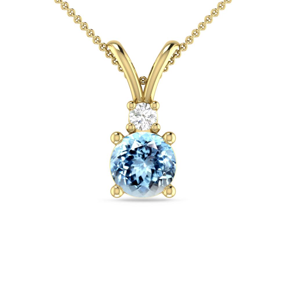 Yellow Gold - Aquamarine