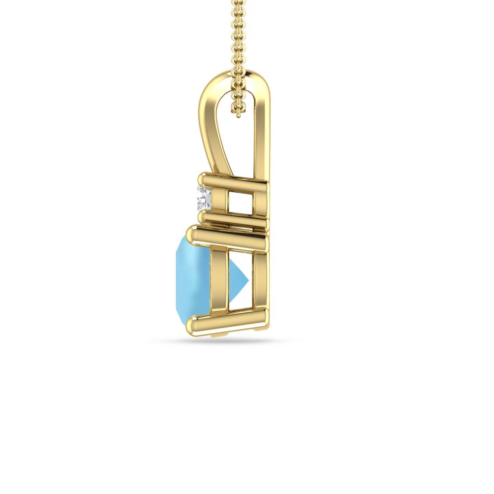 Yellow Gold - Aquamarine