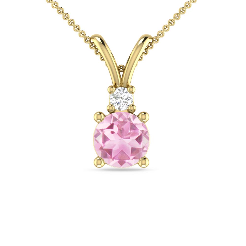 Yellow Gold - Pink Tourmaline