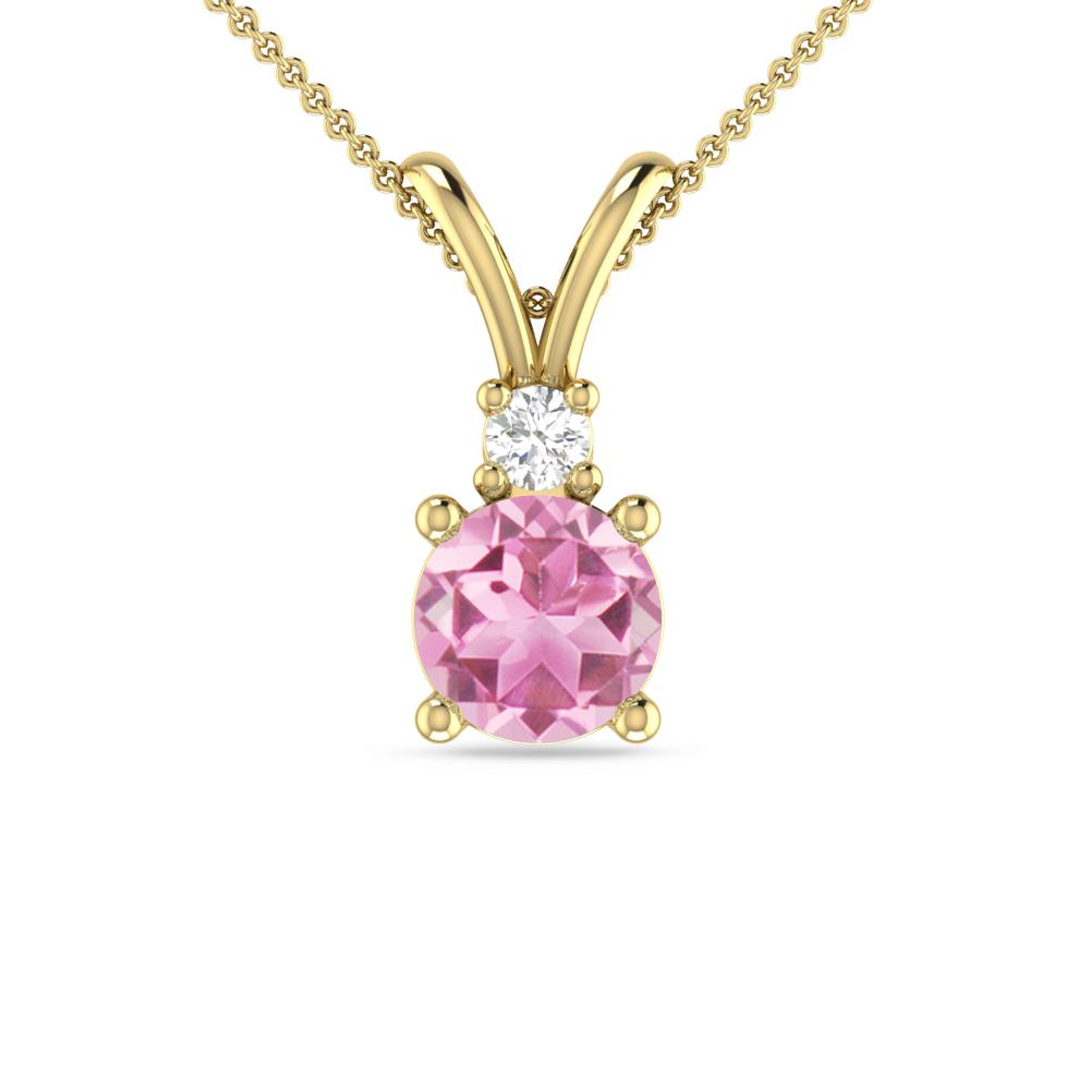 Yellow Gold - Pink Tourmaline