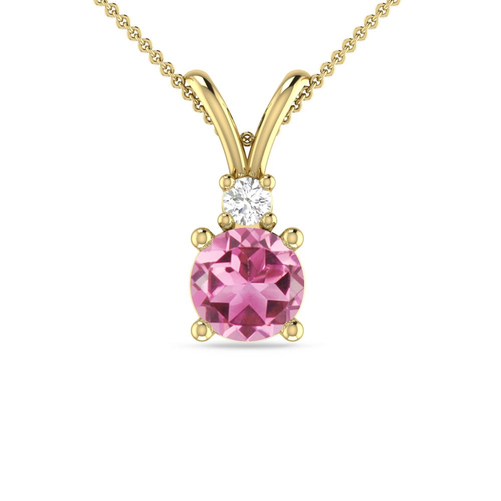 Yellow Gold - Pink Tourmaline