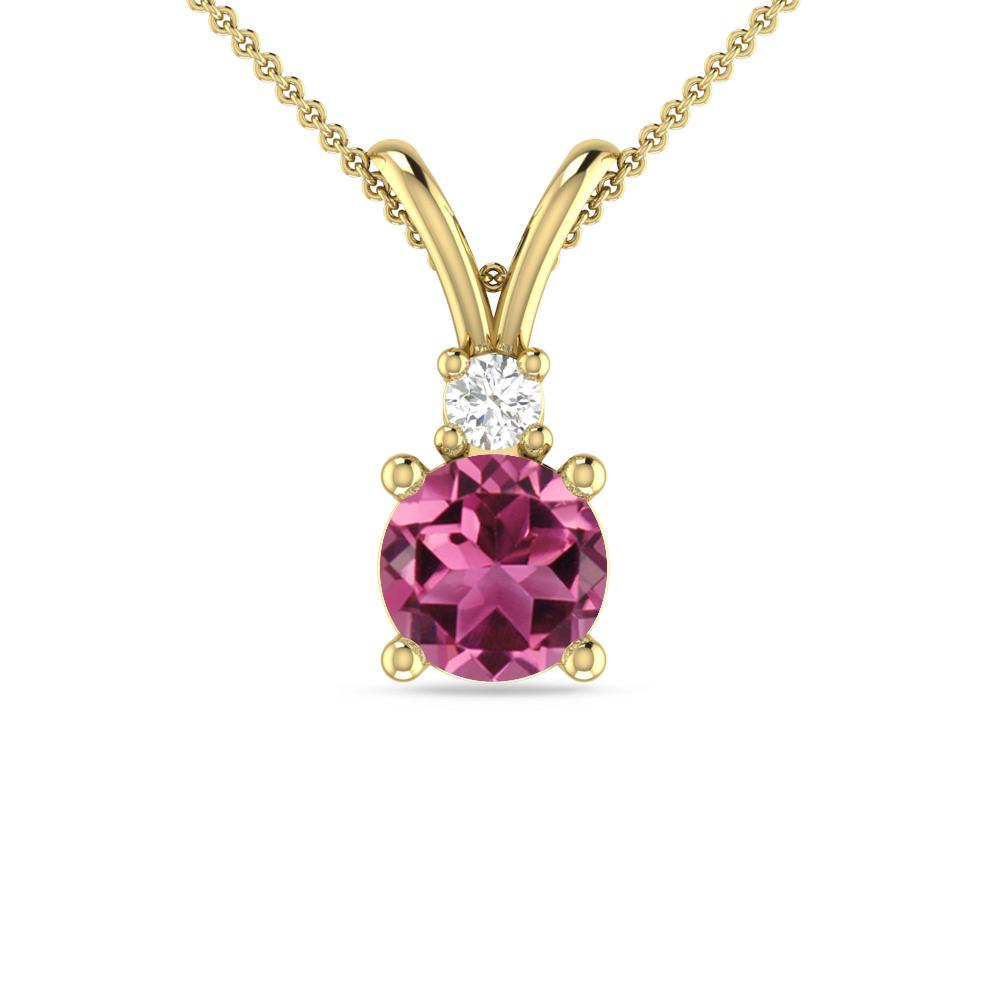 Yellow Gold - Pink Tourmaline