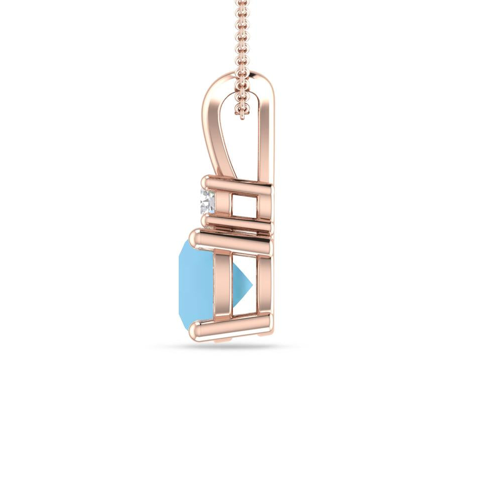 Rose Gold - Blue Topaz