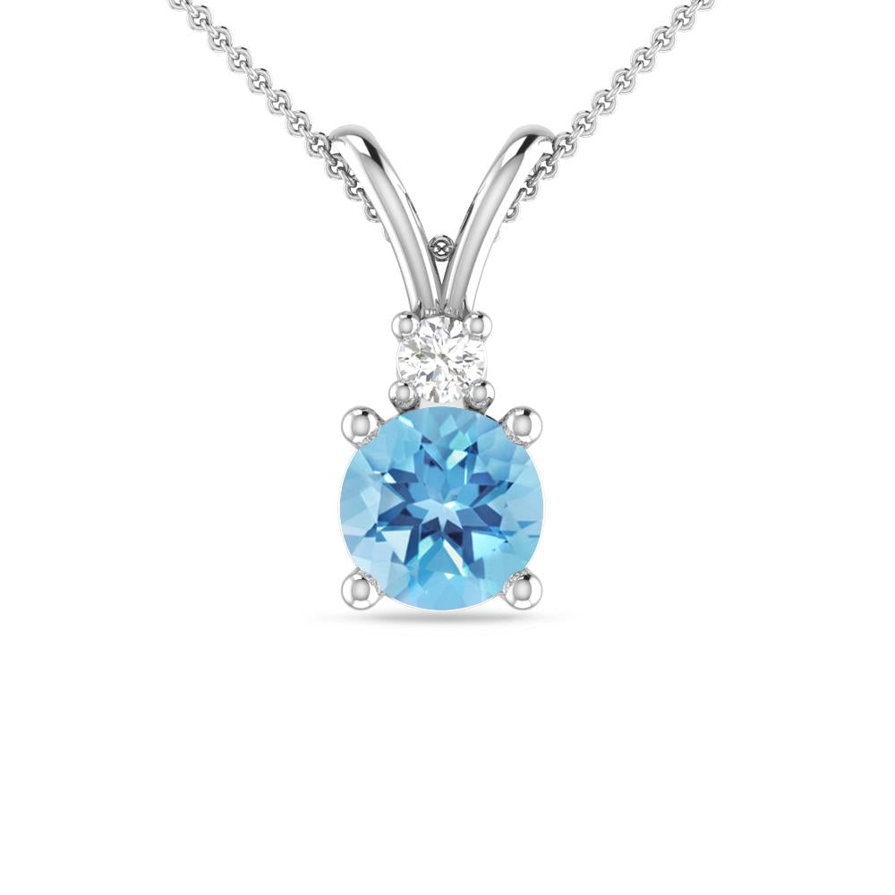 White Gold - Blue Topaz