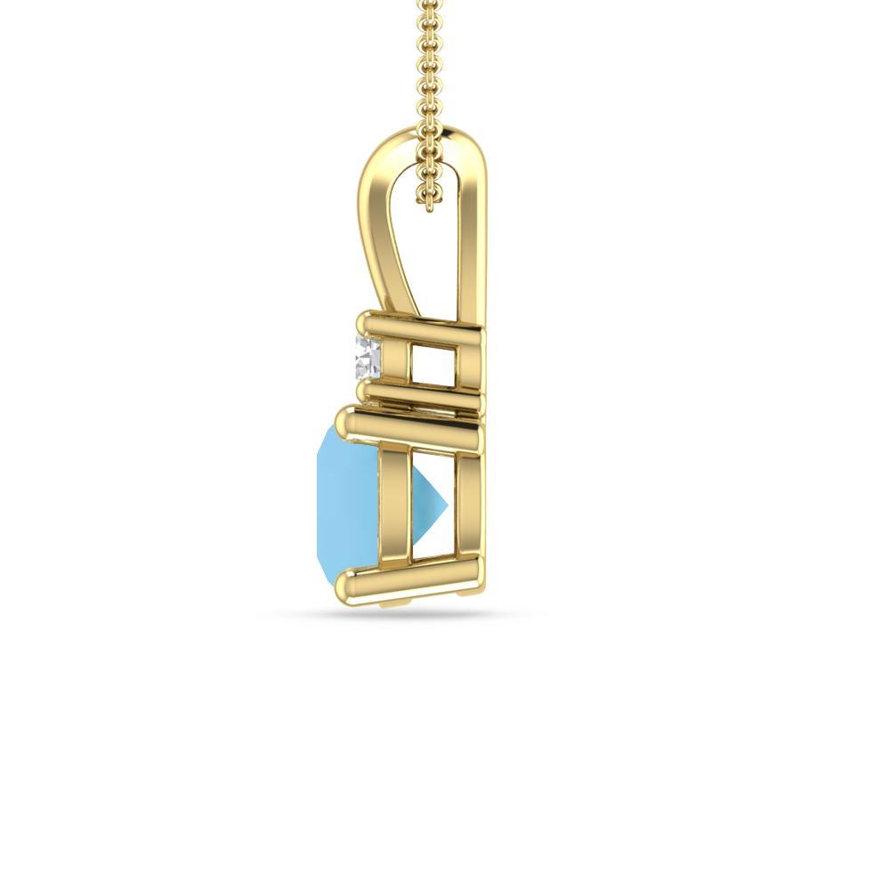 Yellow Gold - Blue Topaz