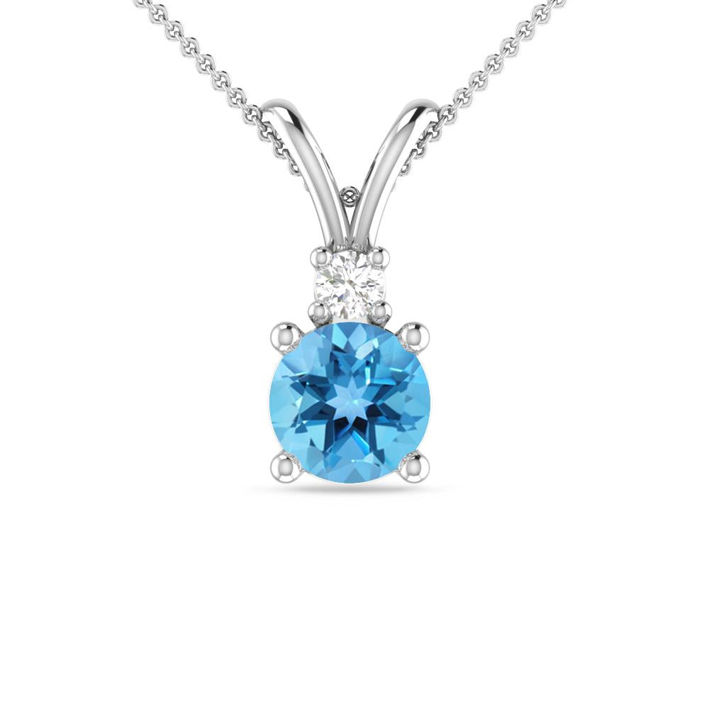 White Gold - Blue Topaz