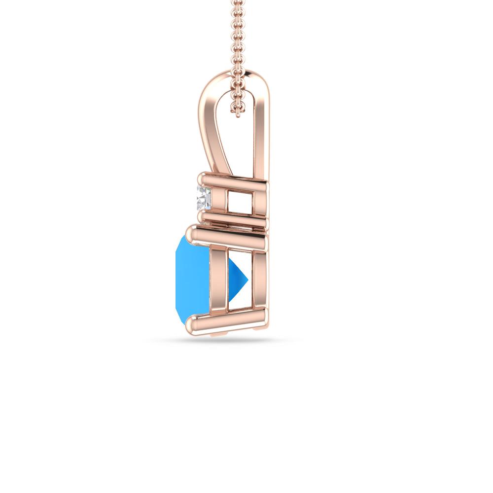 Rose Gold - Blue Topaz