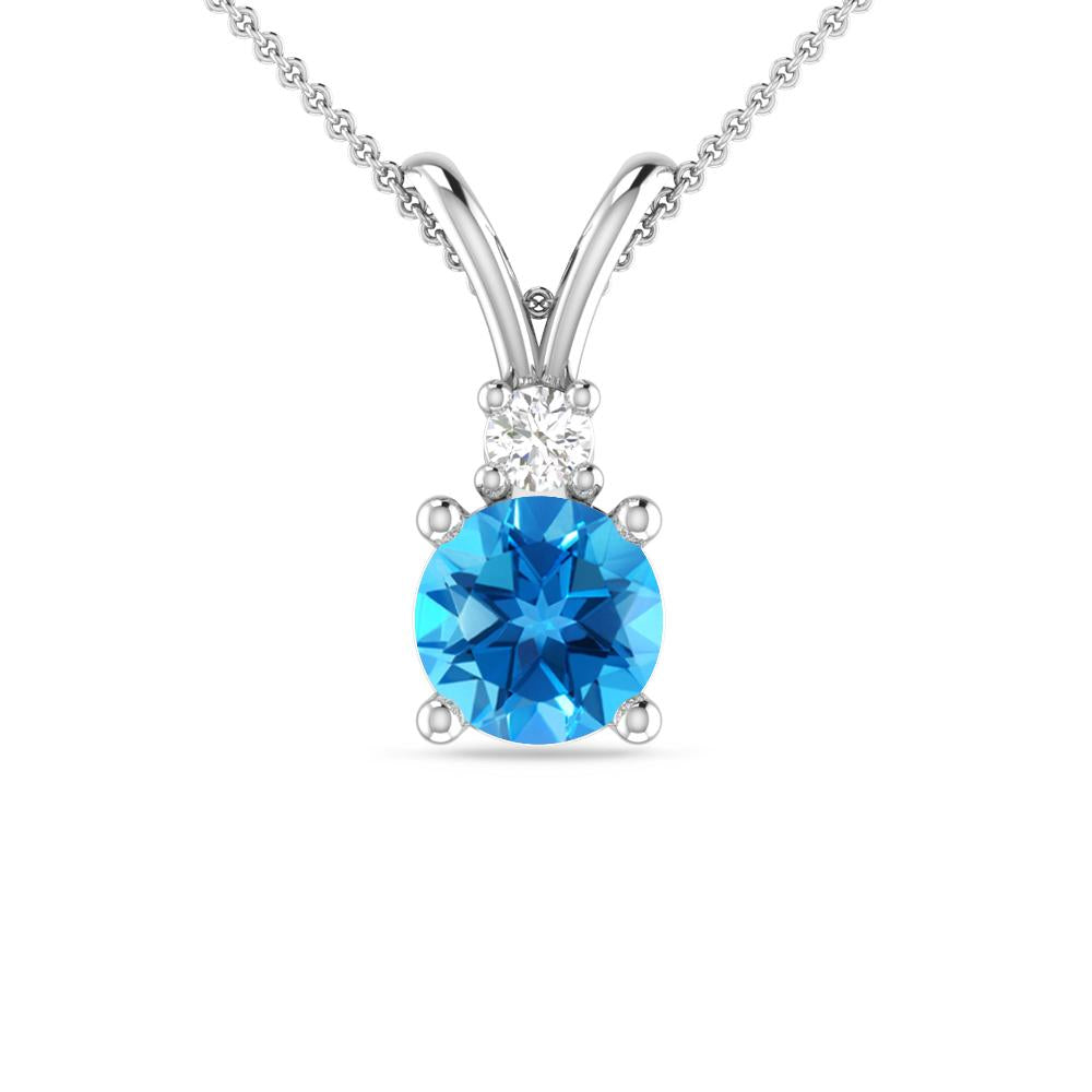 White Gold - Blue Topaz