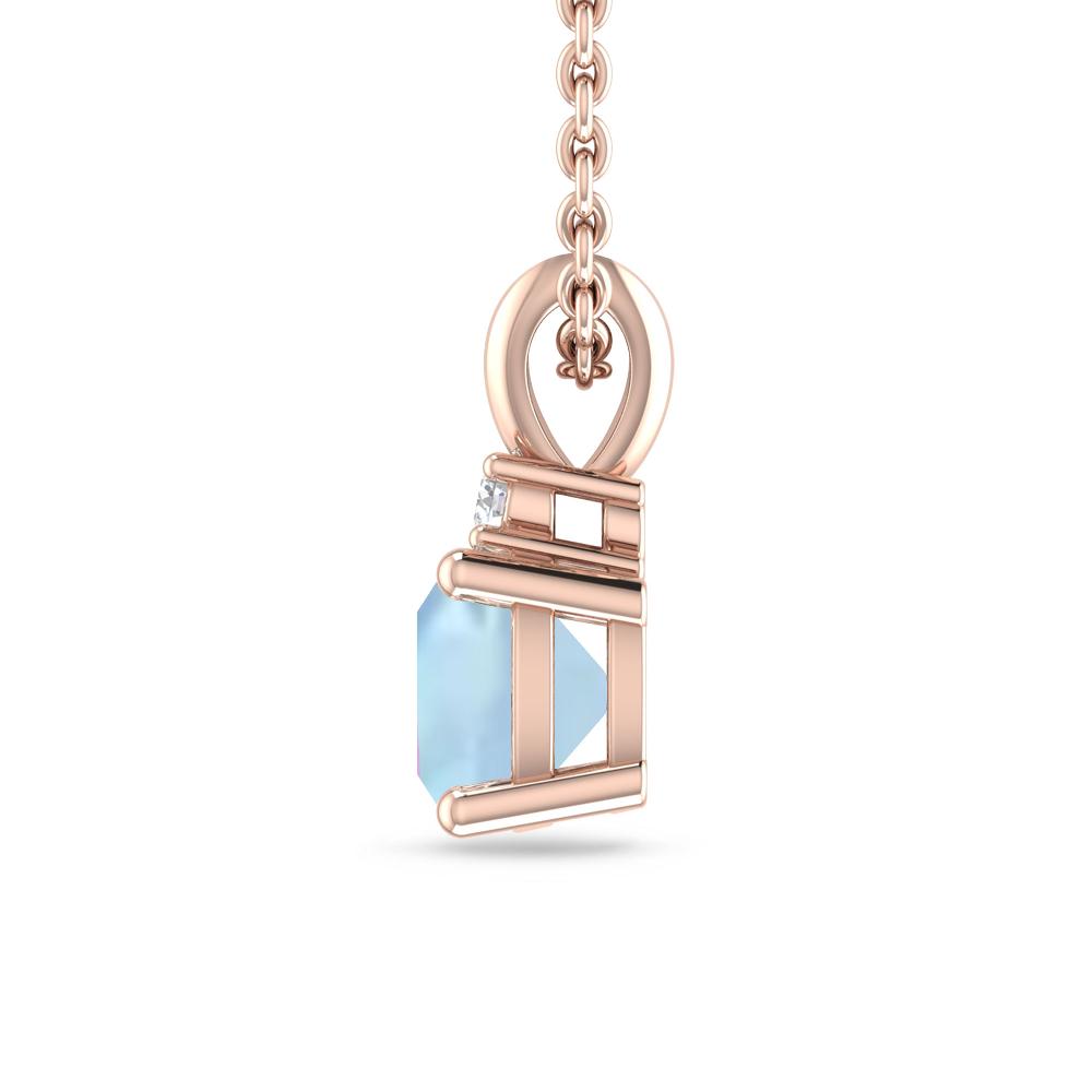 Rose Gold - Aquamarine