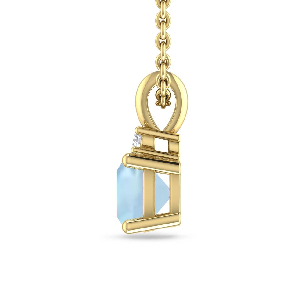 Yellow Gold - Aquamarine