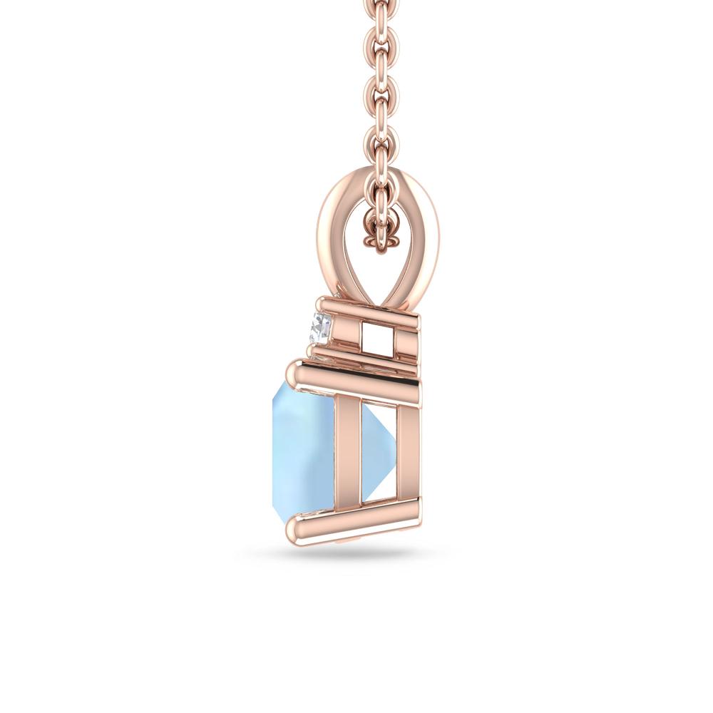 Rose Gold - Aquamarine