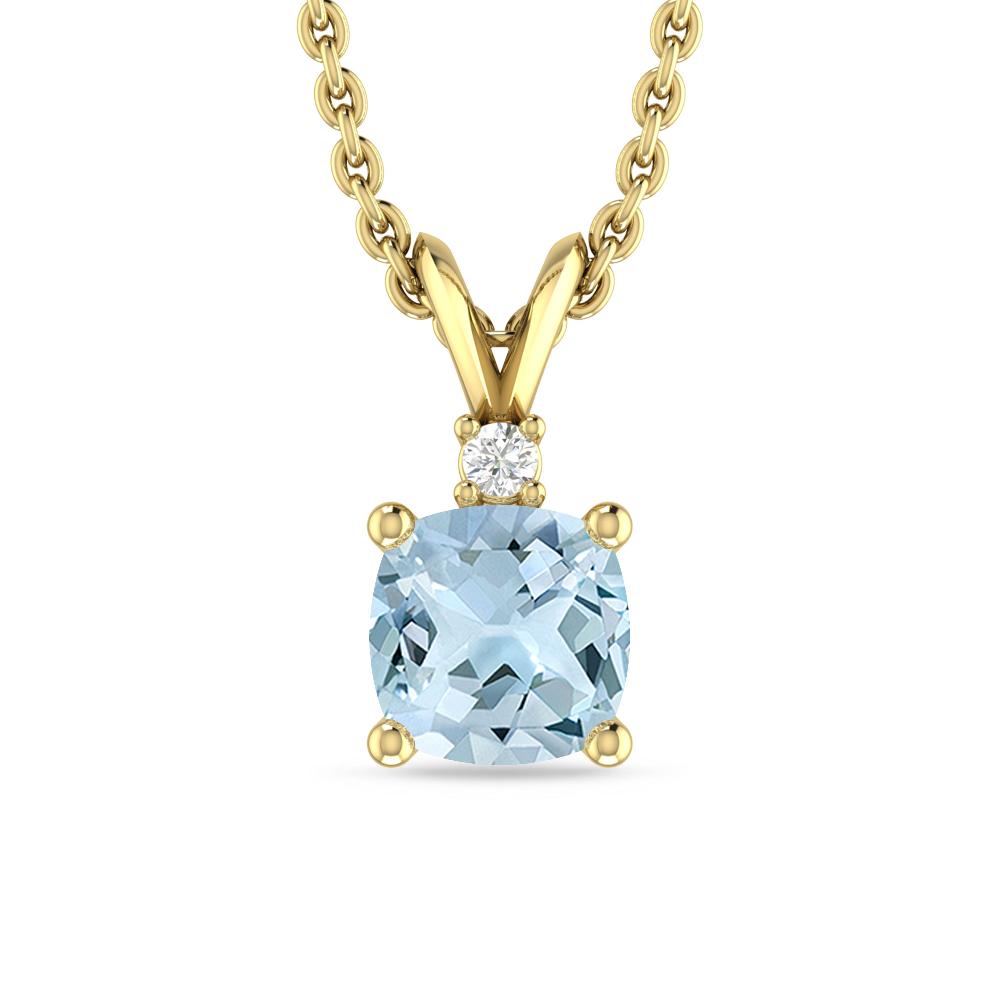 Yellow Gold - Aquamarine