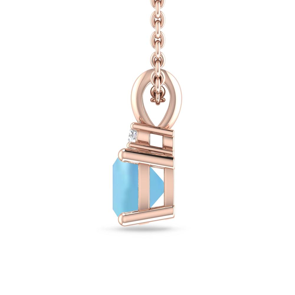 Rose Gold - Aquamarine