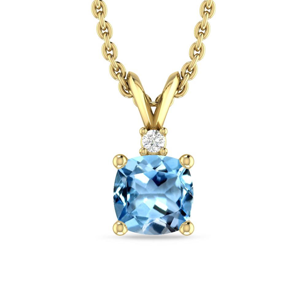 Yellow Gold - Aquamarine