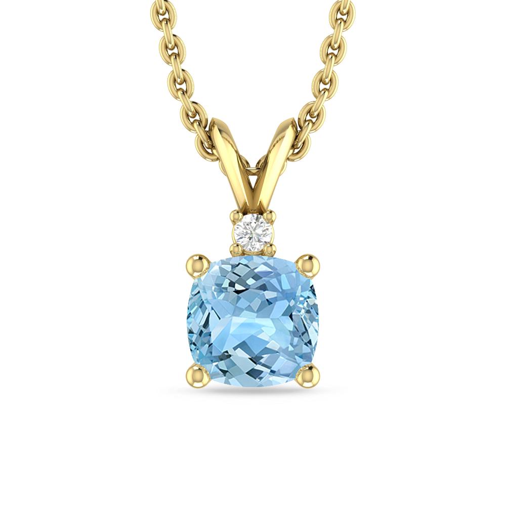 Yellow Gold - Aquamarine