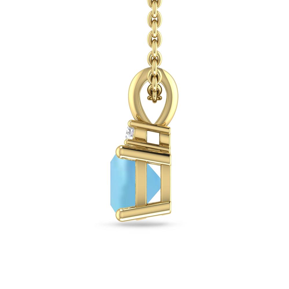 Yellow Gold - Aquamarine