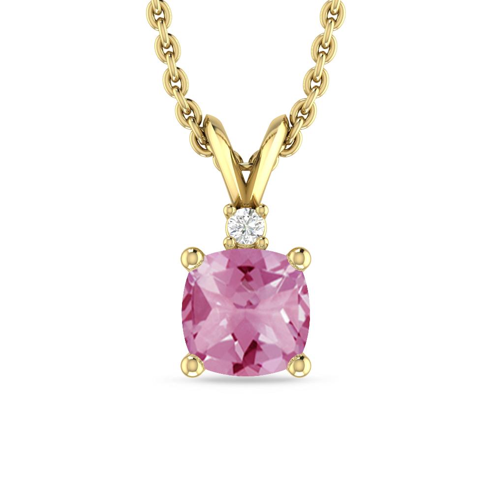 Yellow Gold - Pink Tourmaline