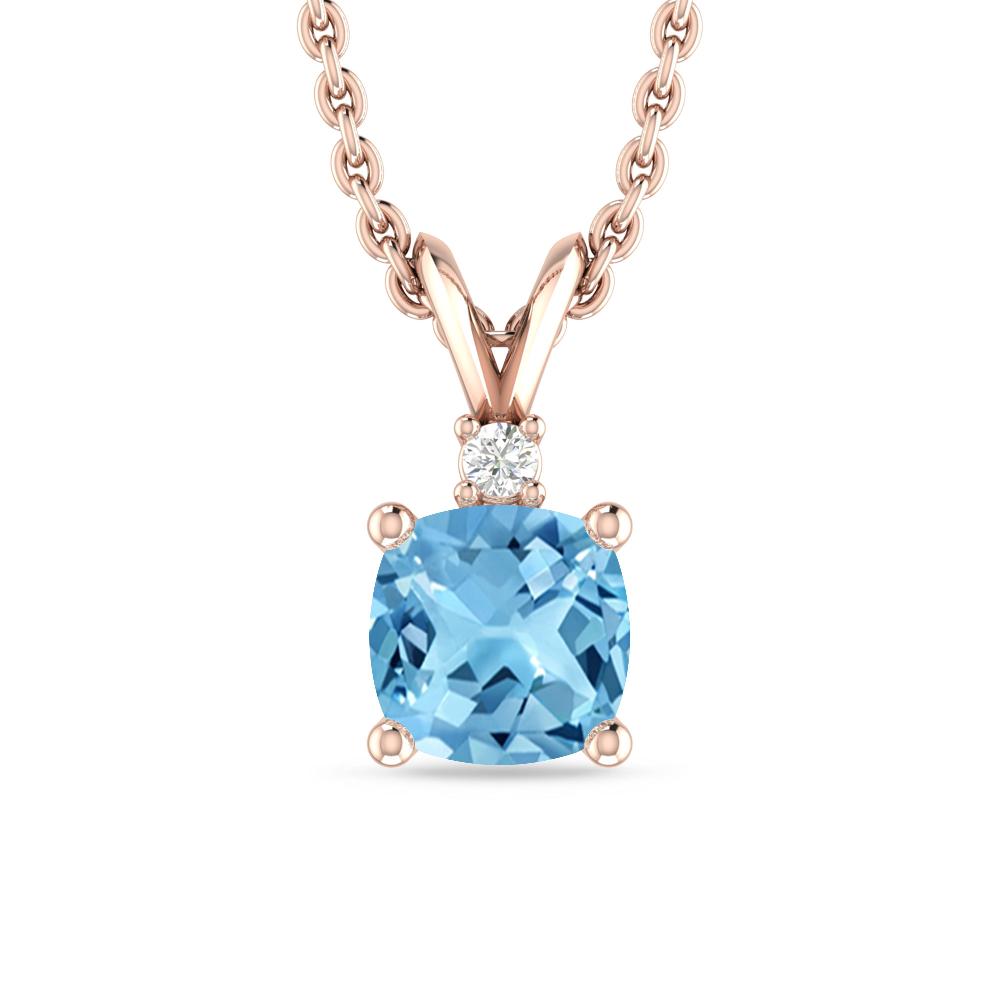 Rose Gold - Blue Topaz