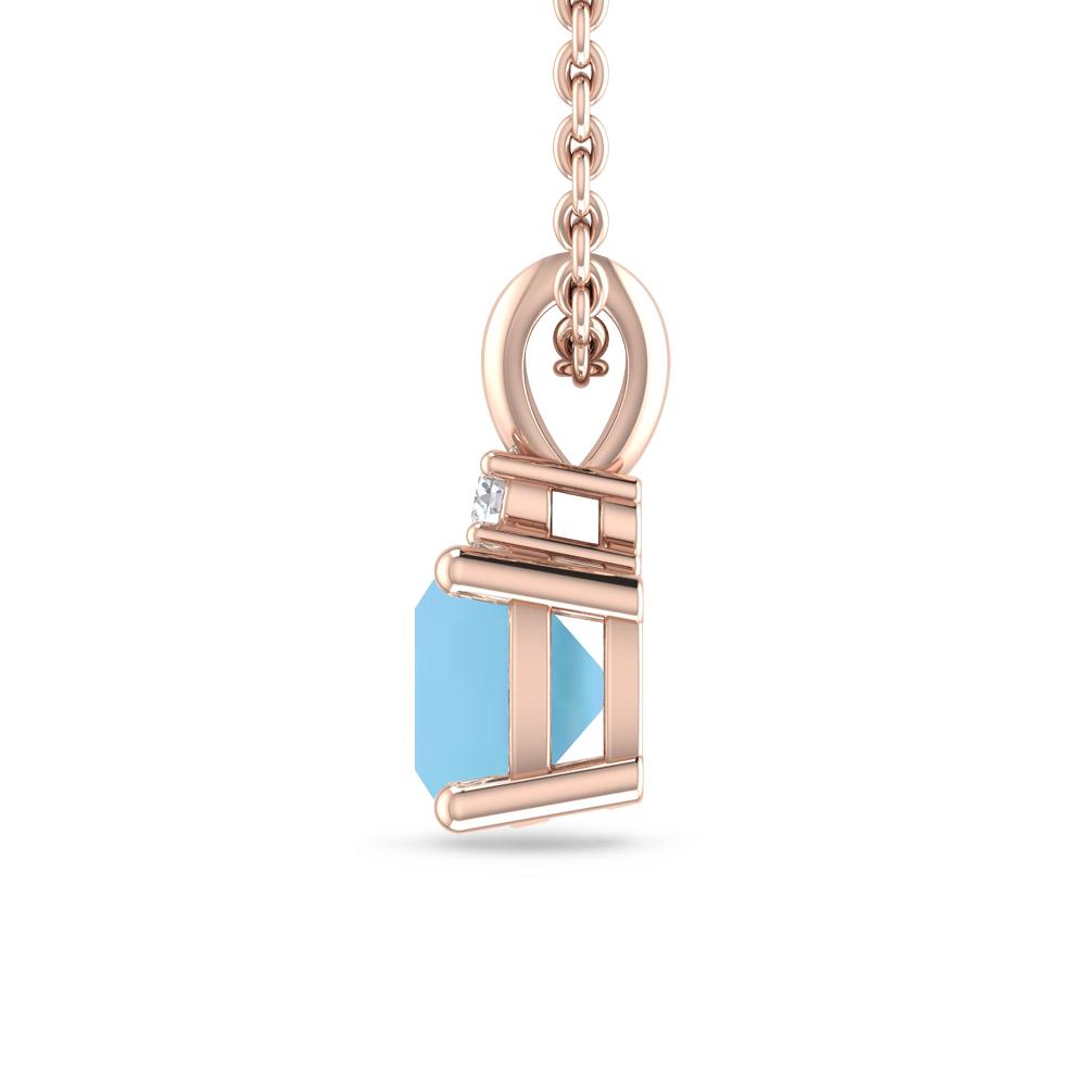 Rose Gold - Blue Topaz