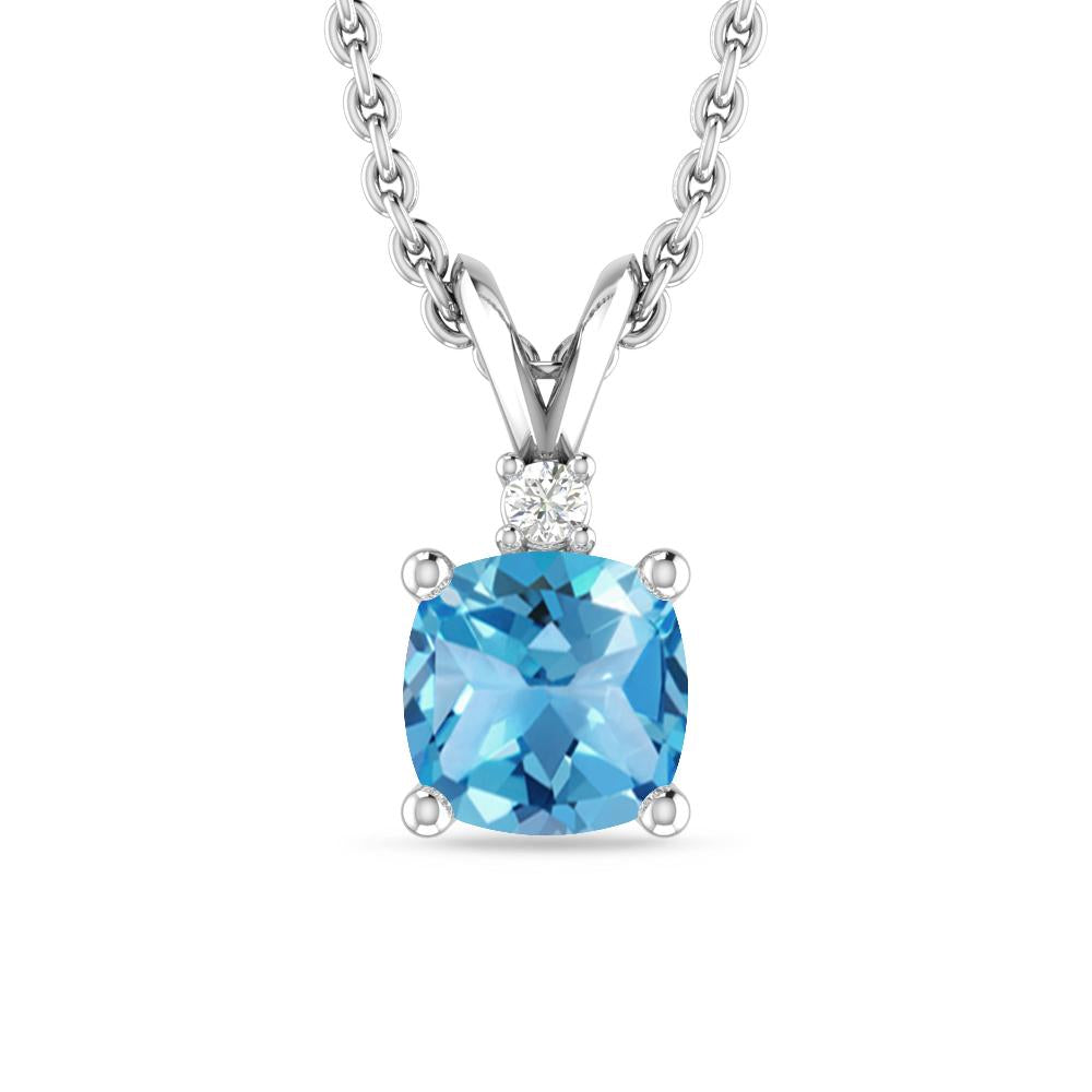 White Gold - Blue Topaz