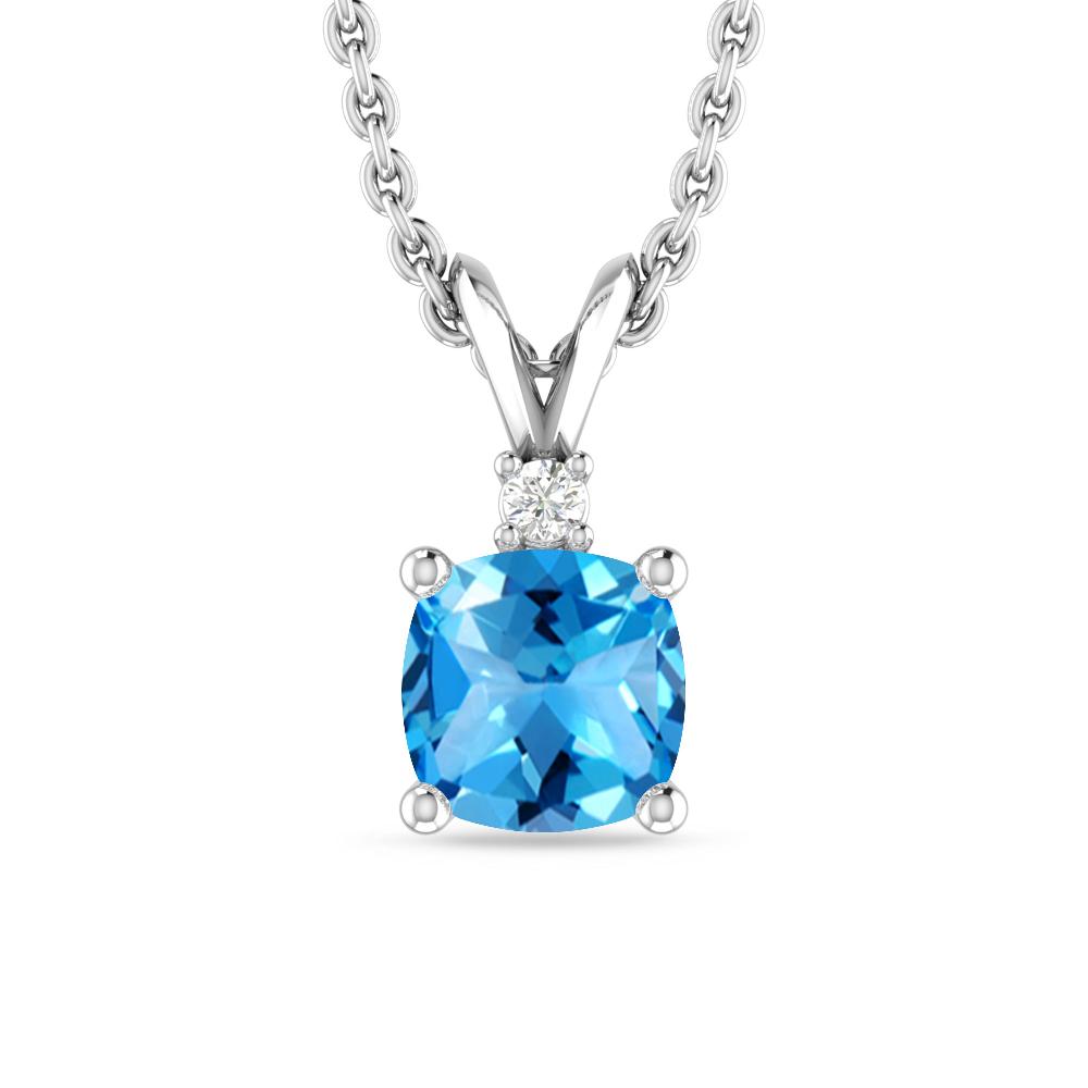 White Gold - Blue Topaz