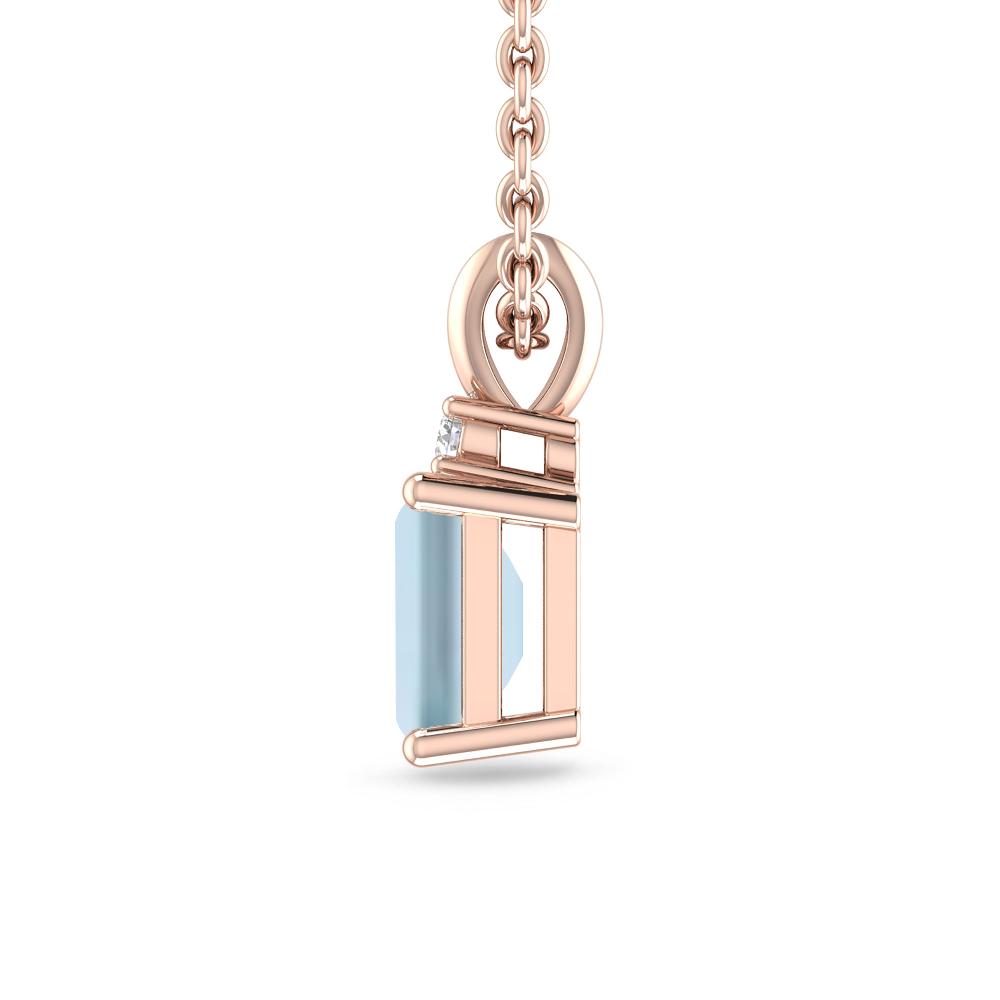 Rose Gold - Aquamarine