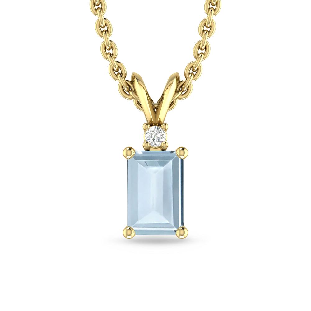 Yellow Gold - Aquamarine