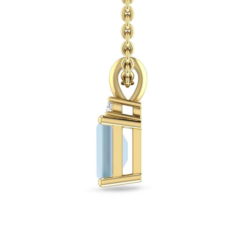 Yellow Gold - Aquamarine