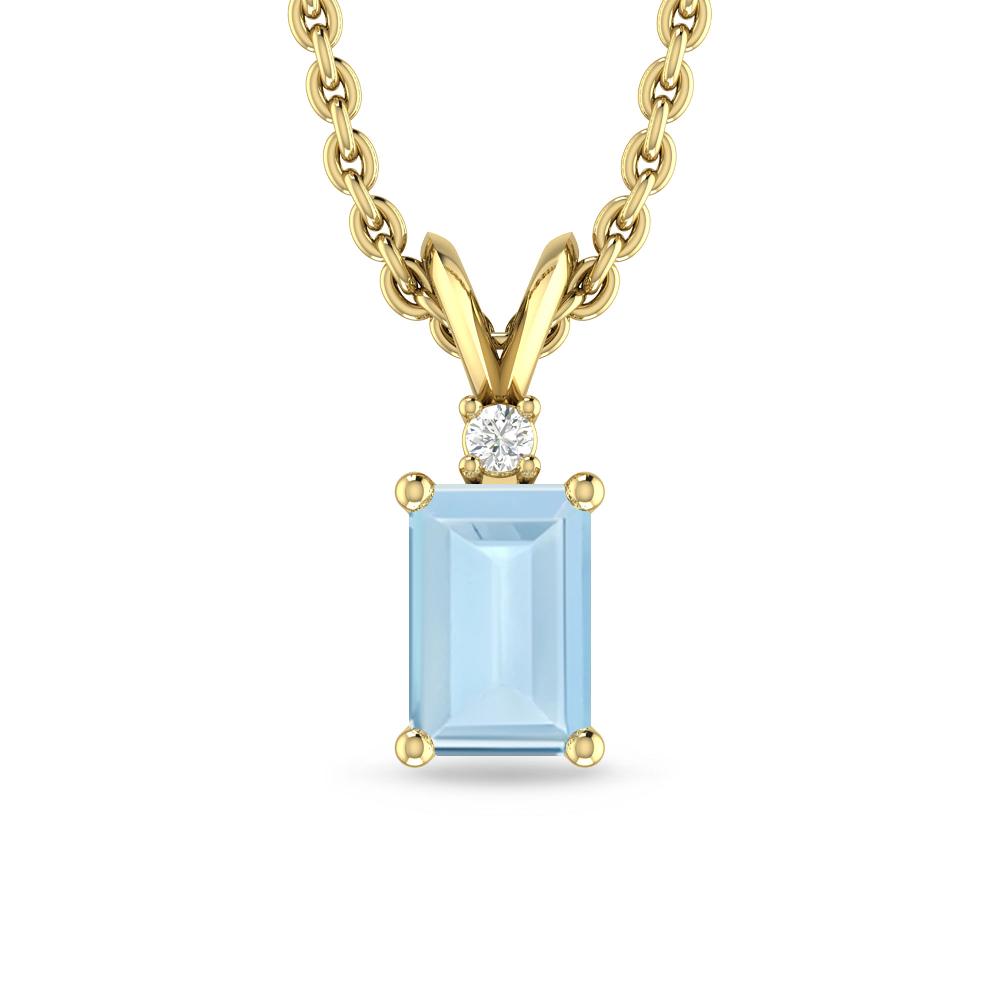 Yellow Gold - Aquamarine