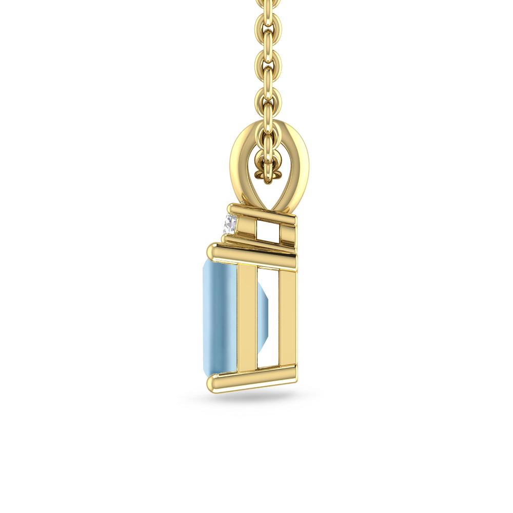 Yellow Gold - Aquamarine