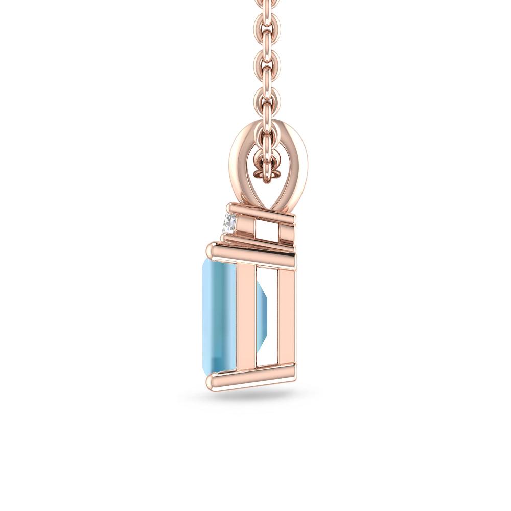 Rose Gold - Aquamarine