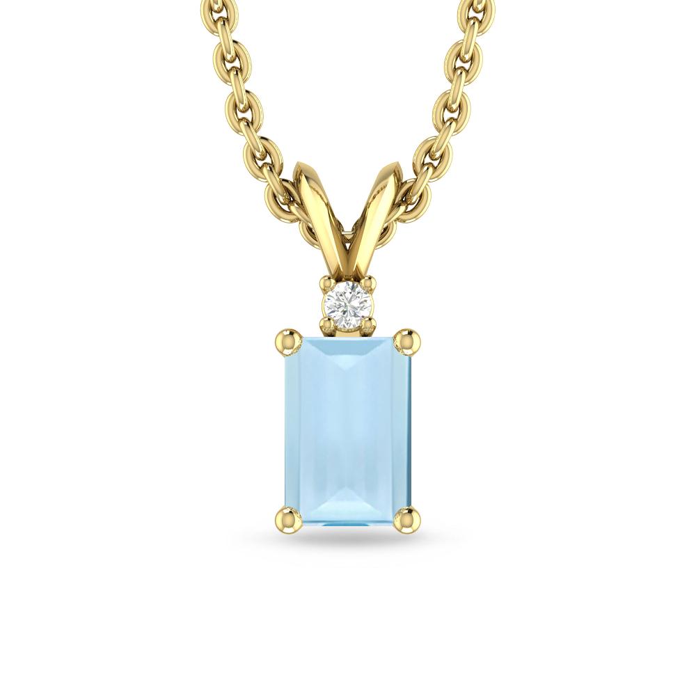 Yellow Gold - Aquamarine