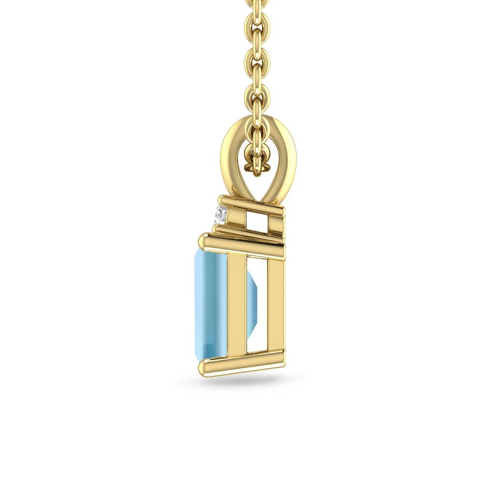 Yellow Gold - Aquamarine