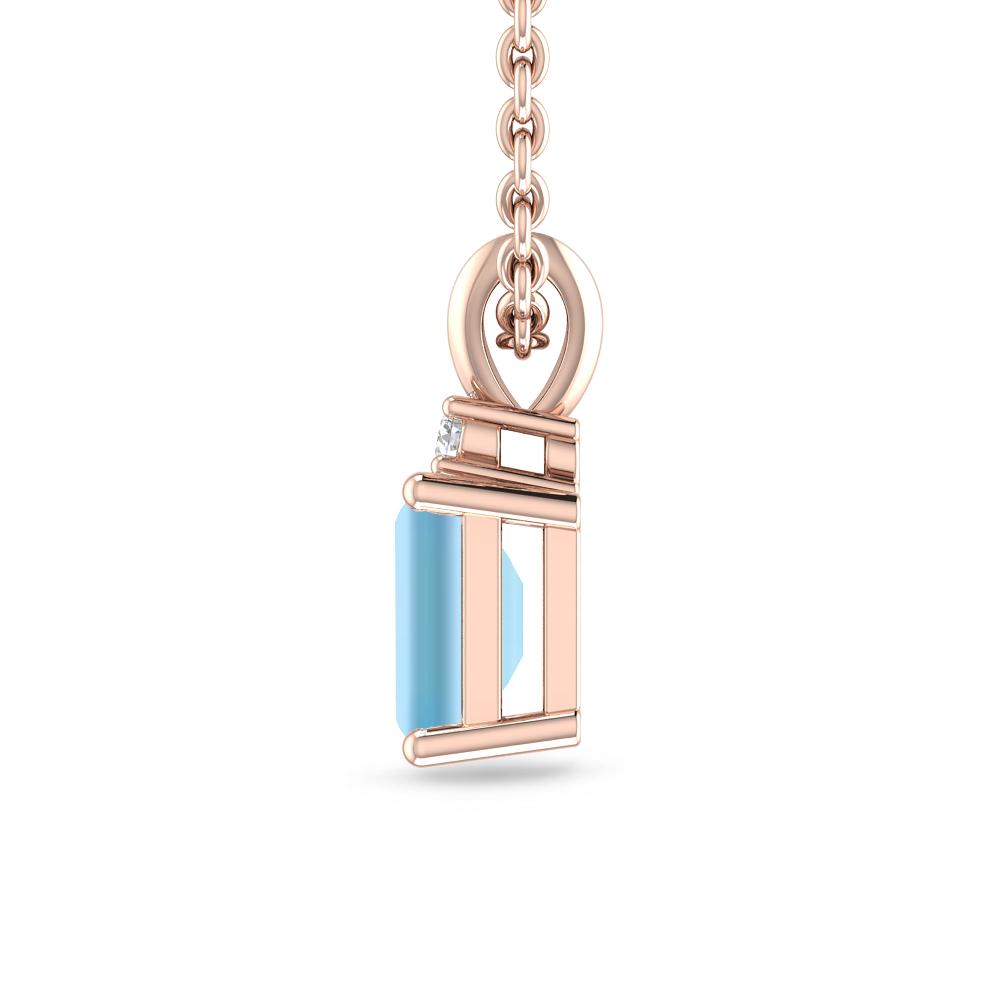 Rose Gold - Aquamarine