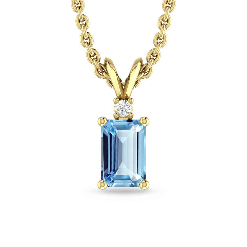 Yellow Gold - Aquamarine