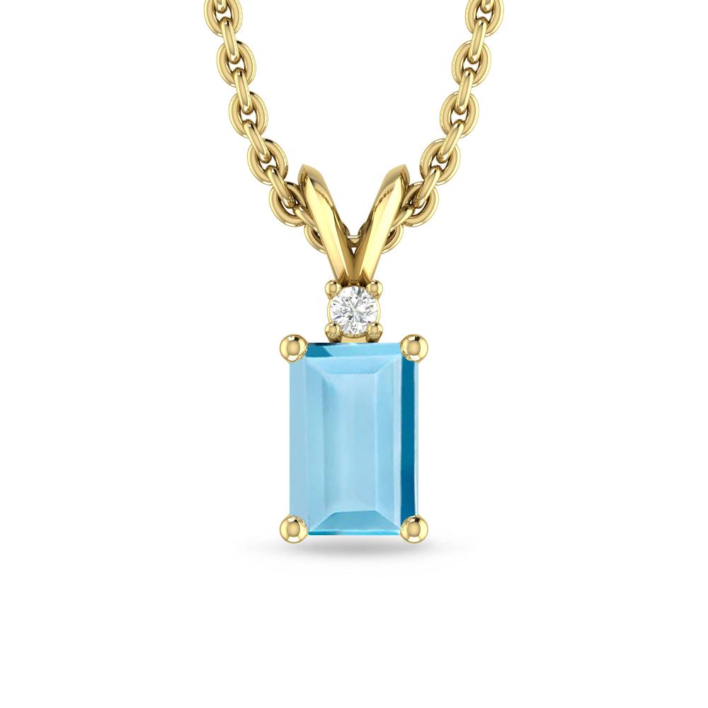 Yellow Gold - Aquamarine