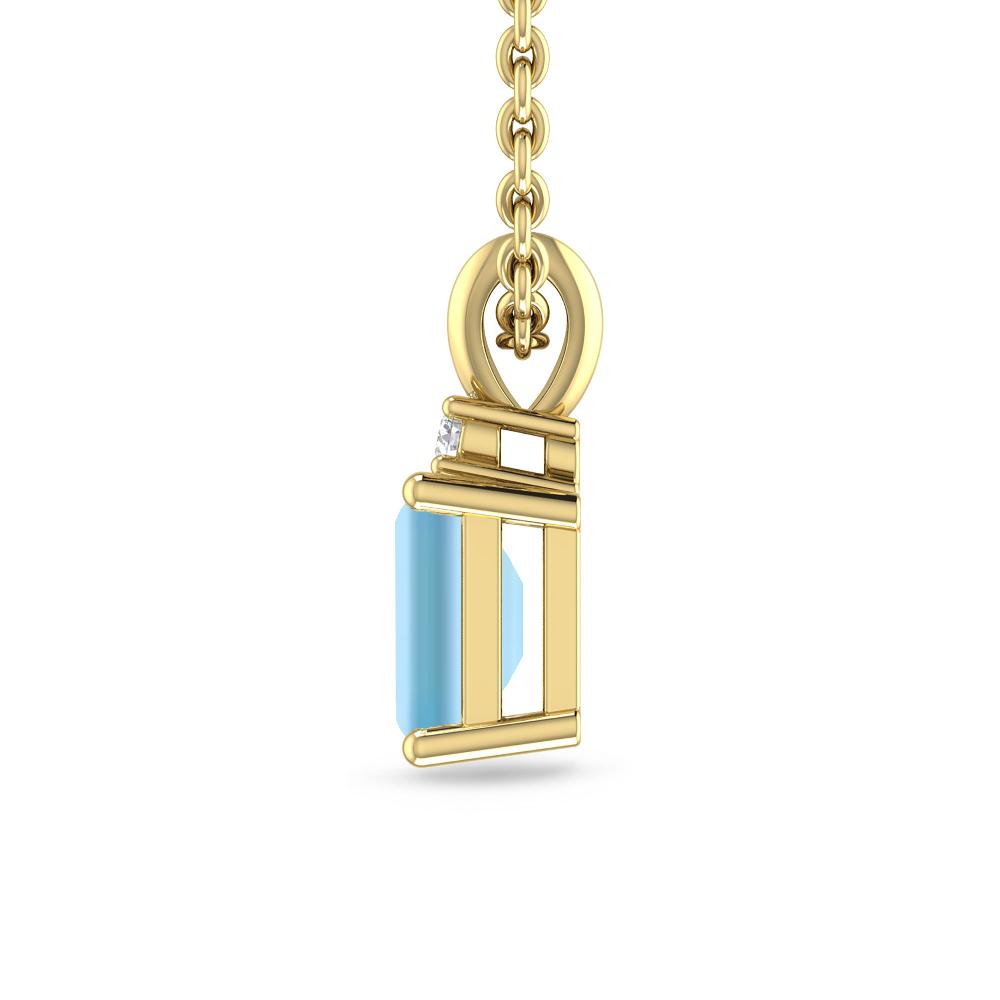 Yellow Gold - Aquamarine