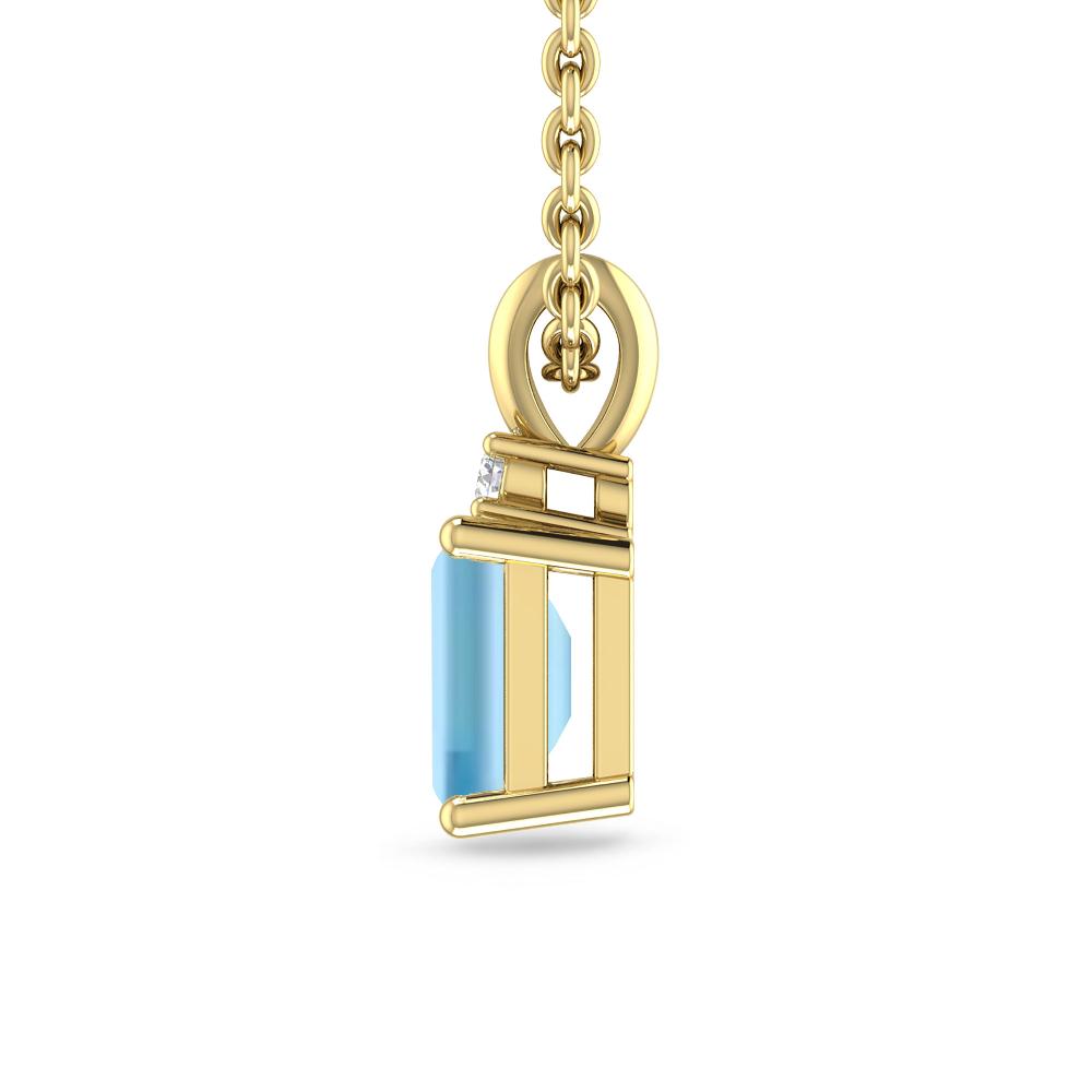 Yellow Gold - Aquamarine