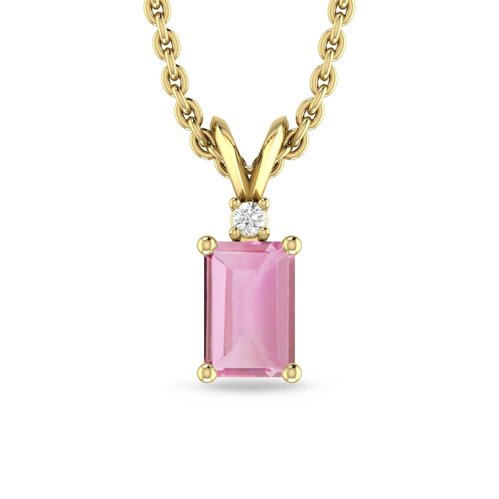 Yellow Gold - Pink Tourmaline