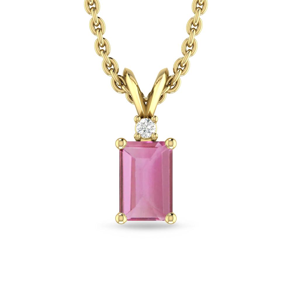 Yellow Gold - Pink Tourmaline