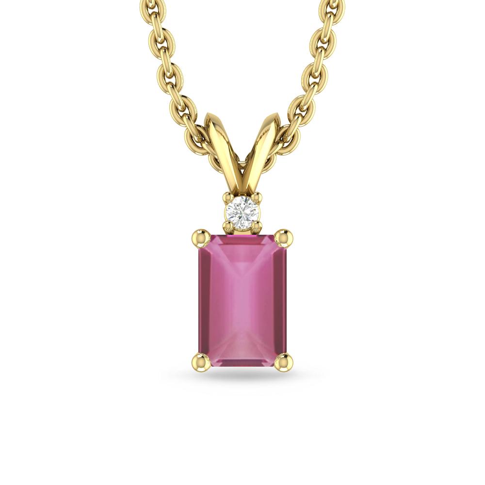 Yellow Gold - Pink Tourmaline